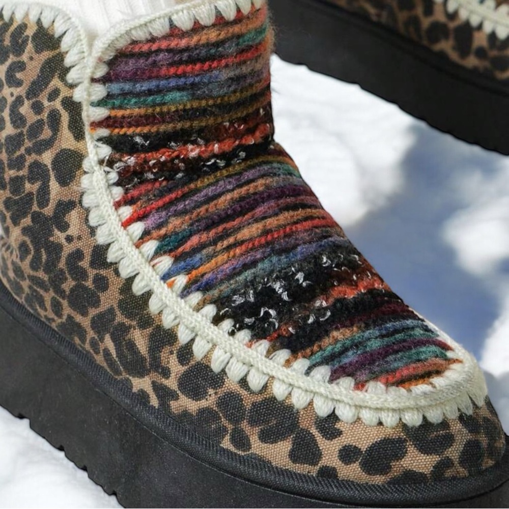 NWT leopard Print Low Top Boots - Picture 2 of 4